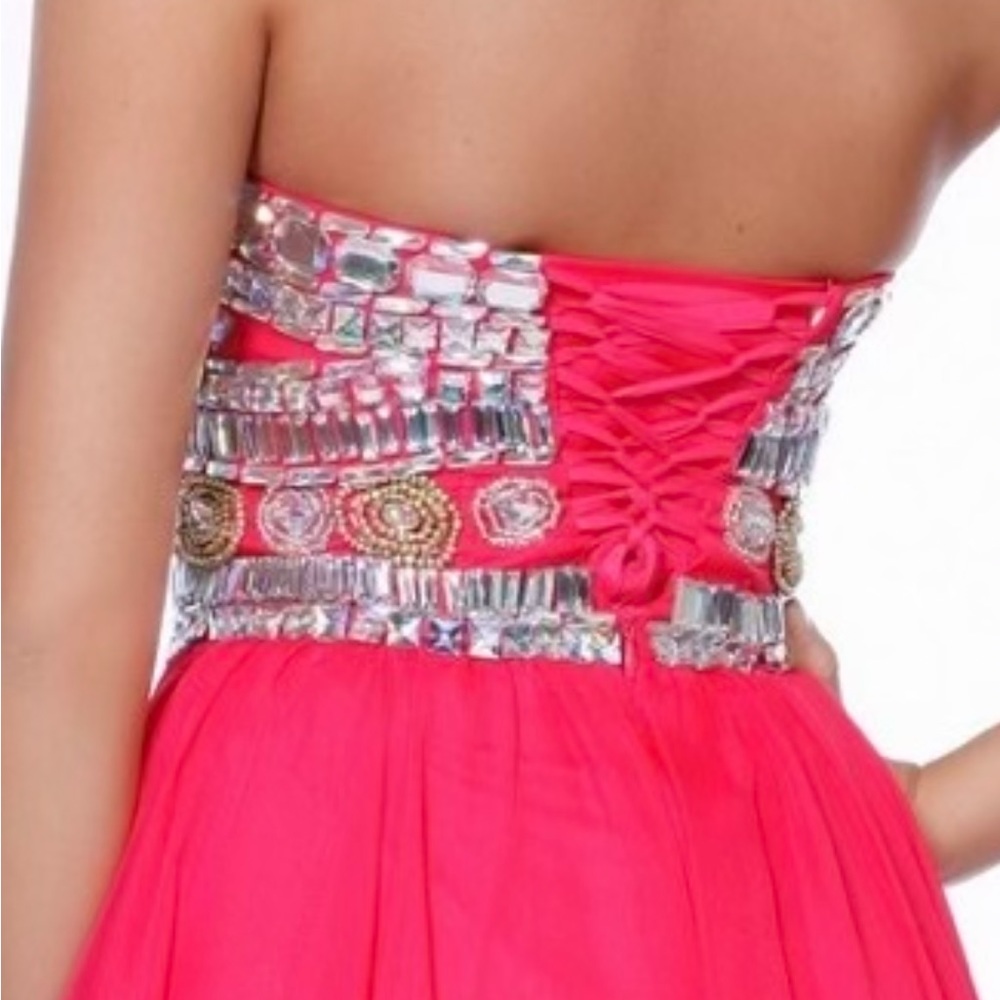 This beautiful formal dress is baby pink and a size extra small! - Picture 6 of 6
